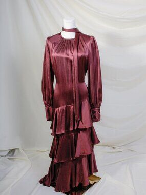 Zimmermann Purple Long Sleeve Gown